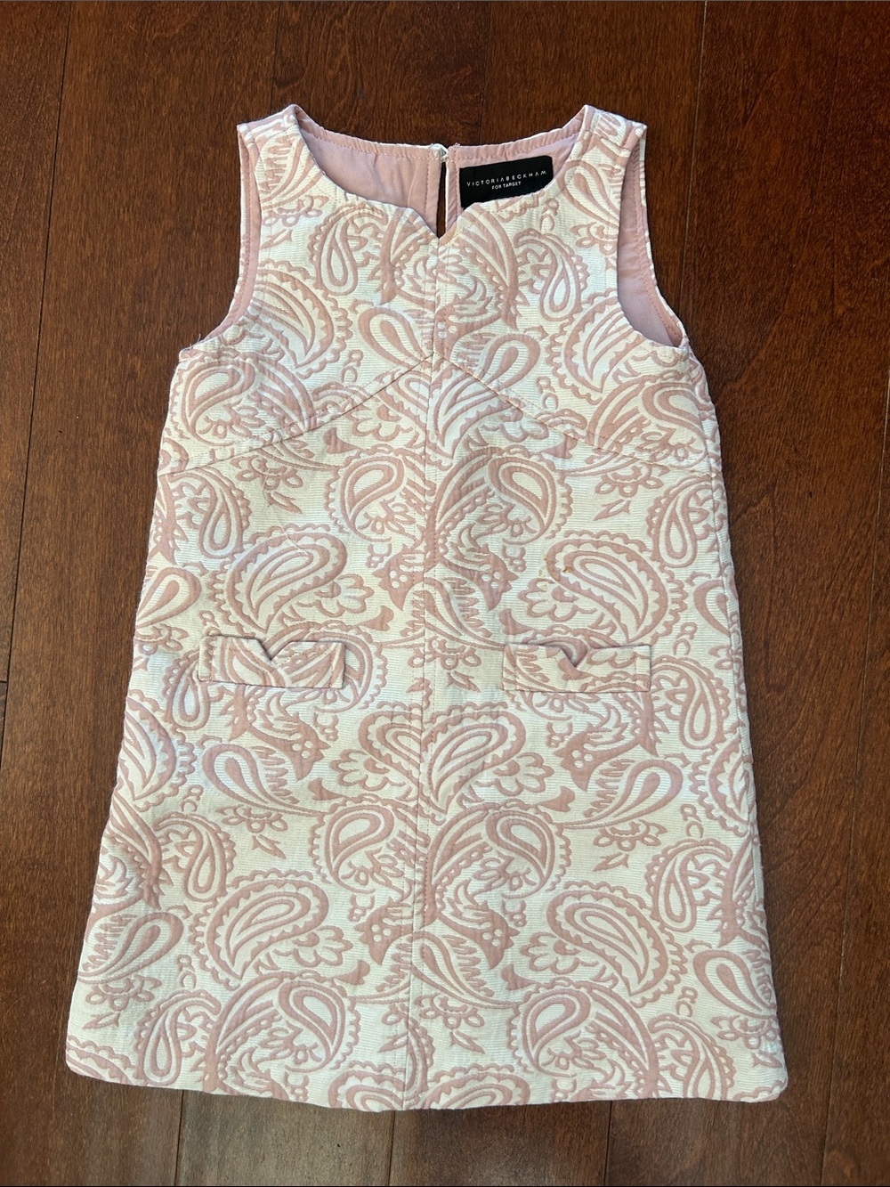 Victoria Beckham for Target Pink Paisley Sleeveless Shift Dress, Size 4T